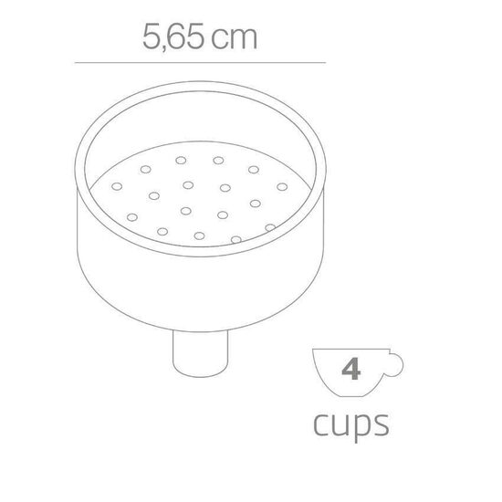 Palnie Forever pentru Moka Perla inox 4 cesti