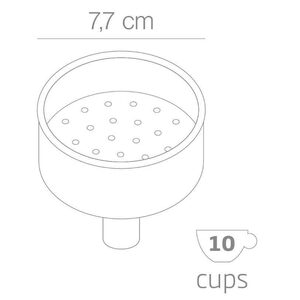 Palnie Forever pentru moka inox 10 cesti