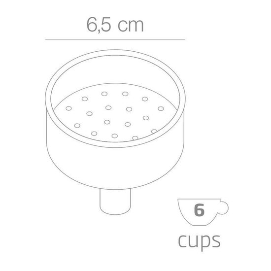 Palnie Forever pentru moka inox 6 cesti