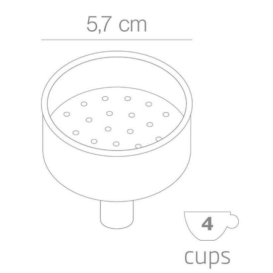 Palnie Forever pentru moka inox 4 cesti