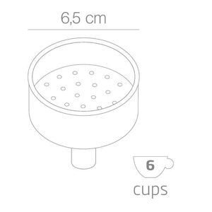 Palnie Forever pentru Moka Perla inox 6 cesti