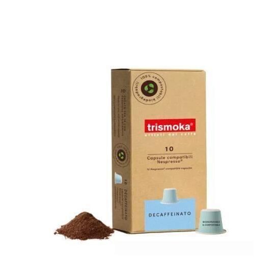 Capsule TRISMOKA compatibile Nespresso Decofeinizata, cutie 10 capsule