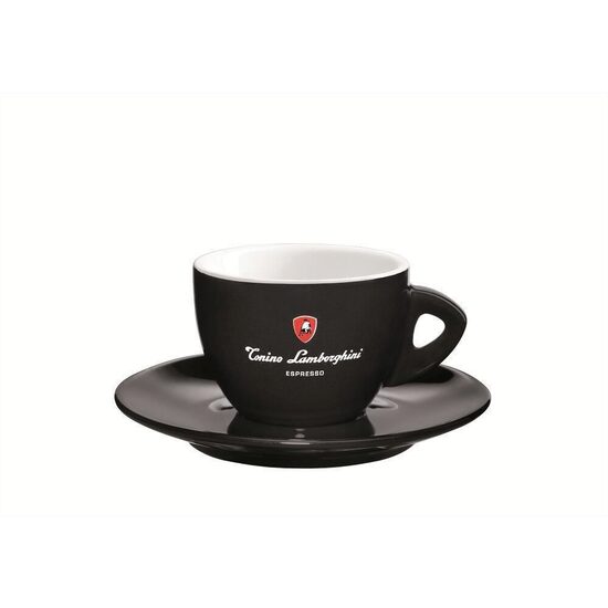 Set cappuccino Tonino Lamborghini, negru, 6 cesti si 6 farfurii