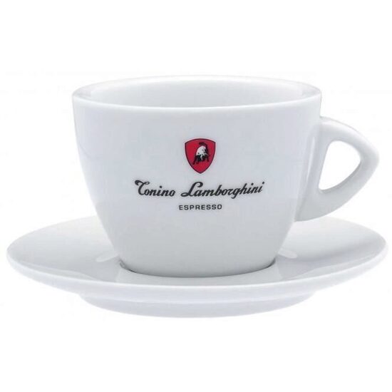 Set cappuccino Tonino Lamborghini, alb, 6 cesti si 6 farfurii