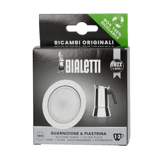 Blister 1 garnitura+sita Bialetti Inox 2 cesti