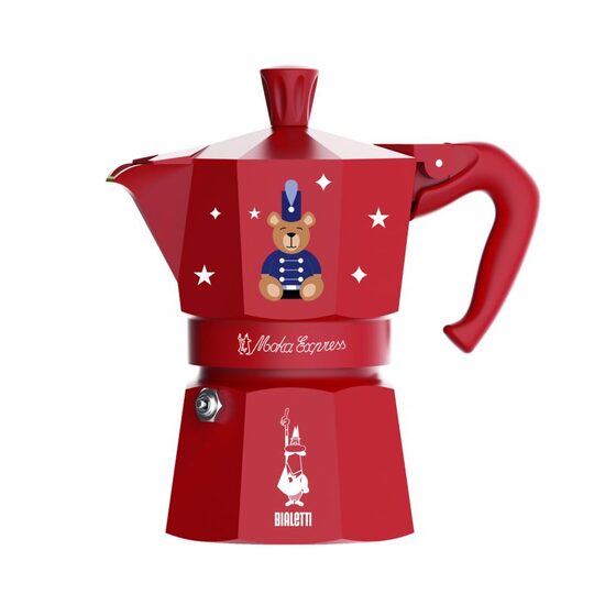 ESPRESSOR BIALETTI CHRISTMAS MOKA EXPRESS 3 CESTI RED
