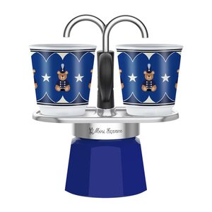 Set Espressor Bialetti Mini Express BLUE Joyful Christmas