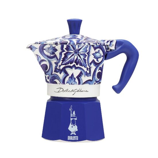 Cafetiera Bialetti Dolce & Gabbana - Moka Express Mediterranean Blue 3 cesti