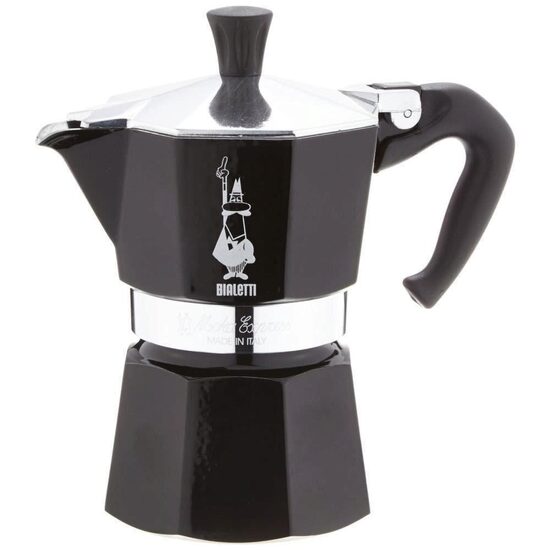 Espressor moka Colour Bialetti Negru Lucios 3 cesti