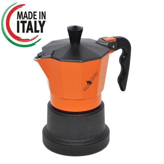 Espressor Top Moka Teflon Portocaliu 3 cesti