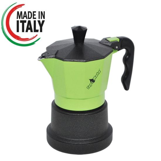 Espressor Top Moka Teflon Verde 6 cesti