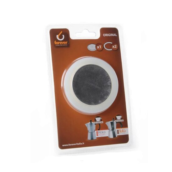 Forever Blister filtru+garnituri silicon Moka aluminiu 12 cesti