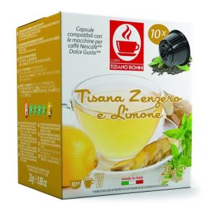 Capsule ceai ghimbir & lamaie TIZIANO BONINI, compatibile DOLCE GUSTO, 10 buc.